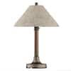 Patio Living Concepts Bahama Weave 34 in. Red Castagno Outdoor Table Lamp with Bessemer Shade 28153 - The Home Depot