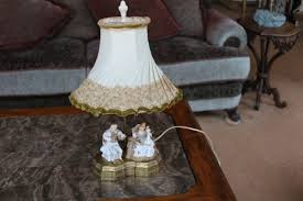 Table Desk Lamp Vintage Porcelain Umbrella Blue & White Courting Couple Dancing | eBay