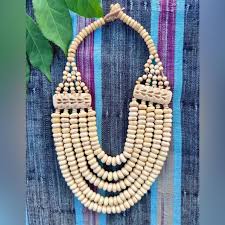 Vintage African carved bone necklace. Beautiful... | Depop