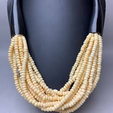 Vintage Horn & Carved Bone Layered Bead Necklace (25") – Main Street Estate Sales
