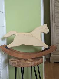 Rocking Horse, Wood Craftsman Handpainted Primitive Toy. 16 ...