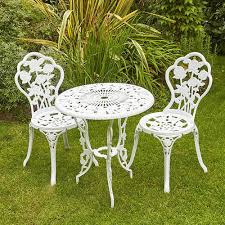 Amazon.com: Home Source White Metal Bistro Patio Set ...