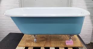 Turquoise clawfoot bathtub cast iron vintage bathroom | eBay
