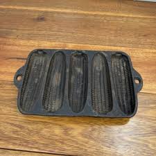 Vintage Cast Iron 5 Ear Corn Cob Shape Cornbread Muffin Cake ...