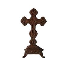 Vintage Iron Tabletop Cross Made in Mexico / Southwestern ...