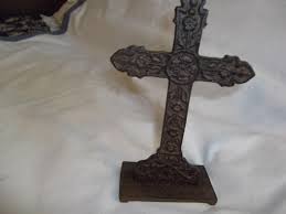 VINTAGE CAST IRON CROSS-VERY ORNATE DESIGN | #1813089392