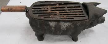 Sold at Auction: Vintage Cast Iron Pig Barbecue Grill, 15"L ...