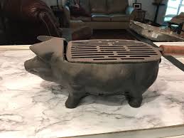 Very unique cast iron pig shaped hibachi grill for Sale in ...