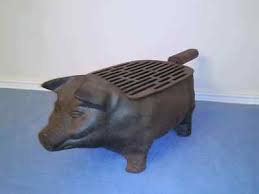 Unique - Cast Iron Pig-shaped table top Grill - LOOK ...