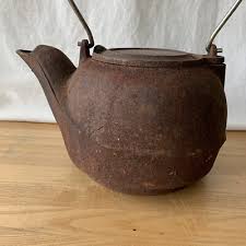 Vintage/Antique Cast Iron Teapot Tea Kettle Pot Swivel Lid ...