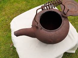 Vintage Heavy Rusty Minuteman Cast Iron Tea Kettle Made in ...