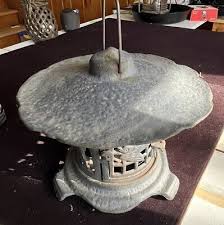 Vintage Antique Japanese Heavy Cast Iron Pagoda Lantern (To ...