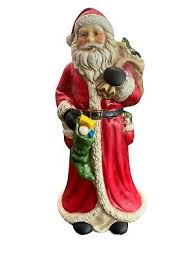 Christmas Collectibles Musical Olde World Santa w/ Music Box ...