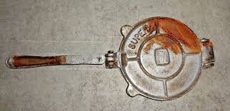 Vtg Super 6.5" Cast Iron Tortilla Press Hecho En Mexico ...