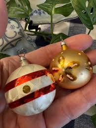 Two Feather Tree Weight GLASS christmas ornaments shiny ...