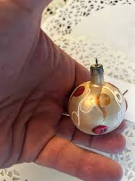 Antique Hand Painted Mercury Glass Ball Ornament ~ Ideal for ...