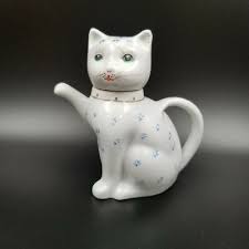 Vintage Blue and White Cat Teapot or Creamer | eBay