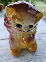 Vintage Persian Kitten Planter Vase Ceramic Cat Figurine Shawnee Pottery | eBay