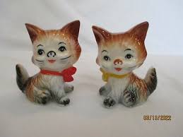 Vintage Porcelain Cats Kittens 2 7"/8 Tall Lot of TWO | eBay