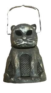 VTG Halloween Metal Black Cat Very Rare Real Deal *T | eBay