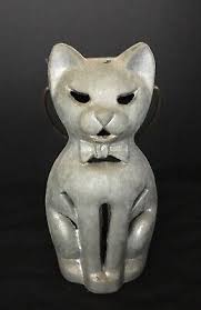 Vintage Halloween metal CAT figure lantern hanging for use ...