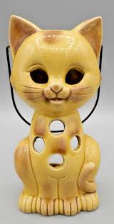 Vintage Criterion Cat Hanging Cande Tea Light Holder Lantern ...