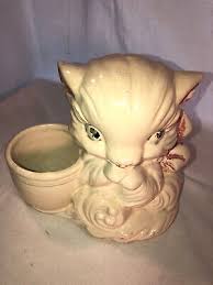 Shawnee Cat Planter 7 Inches High By 7.5 Inches Long | eBay