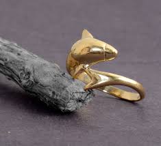 Brass Shark Ring, Animal Totem Jewelry, Bold Shark Jewelry ...