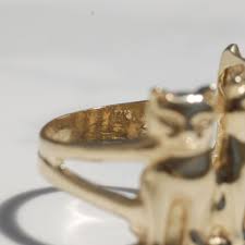 Vintage Three Cat Ring Sz 7 3/4 14k – molimo