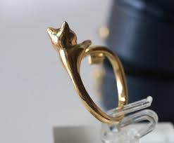 K18 Diamond Gold Cat Ring 0.1ct US7.5 - Shop naturama ...