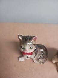 Vtg Cat Kitten Salt Pepper Shakers Set 1 Orig Cork. Japan | eBay