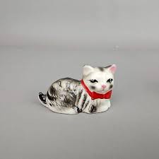 Vintage Trio Ceramic Cat Kitten Figurines Marked Japan 3 Mom ...