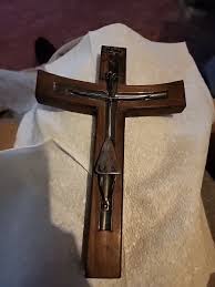 TAXCO STERLING SILVER & WOOD CRUCIFIX CROSS 3-D ART ...