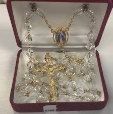 Crystal our lady of grace rosary R746 – Kathleen's of Donegal