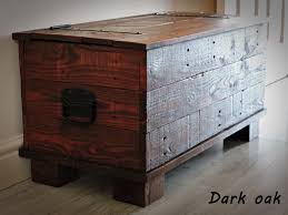 Handmade Wooden Coffee Table Trunk: Rustic Pallet Storage ...