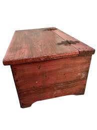 Antique 19th Century Primitive Painted Pine Petite Chest ...