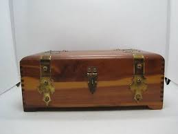 Vintage Pilliod Cedar Jewelry Box with Mirror Swanton Ohio | eBay Australia