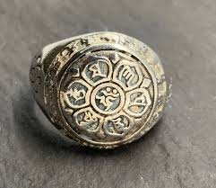 Vintage Sterling Silver Chunky Buddhist Statement Ring, UK ...