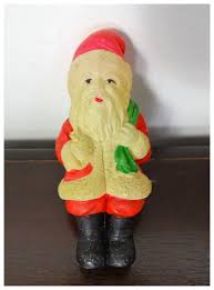 Small Celluloid Blow Mold Vintage Sitting Santa for Sleigh, Plastic . For Sale at Ruby Lane
