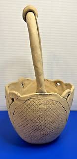 Stoneware Basket Sharon Jackson Hand Made (10-70) | eBay