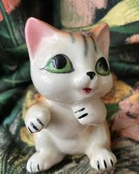 Pair of Vintage Porcelain Ginger Tabby Kitten Figurines With Green Eyes, Orion, Japan, Cats, Kittens, Baby Animals, Pets, Kitsch - Etsy
