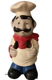 Vintage 1960's Ceramic Fat Chef Kitchen Kitsch Utensils Holder Farmhouse Decor | eBay