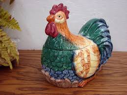 Vintage 1991 Cracker Barrel Ceramic Chicken Rooster Cookie ...