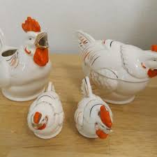 Vintage Chicken Kitchen Ware Set. Ceramic, Relco, Salt & Pepper Shakers, Creamer, Sugar Bowl, Country Farmhouse, Grandmacore Decor, Hostess. - Etsy