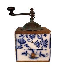 Vintage Painted Coffee Mill Grinder Drawer Wooden Ceramic Manual Handle *Read | eBay