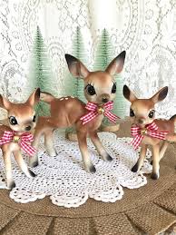 Vintage Ceramic Fawn Figurines: Retro MCM Deer Family ...