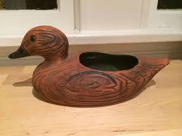 Vintage California Pottery Duck Decoy Bowl Dish Green Glaze Interior Ceramic | eBay Australia