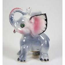 Made In Japan | Dining | Vintage Made In Japan Baby Elephant Pepper Shaker Grey Pink | Poshmark