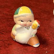 Vintage Set Of 6 Chinese Clay 1 1/2” Figurines | eBay