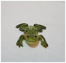 Cast iron frog card holder. For Sale at Ruby Lane